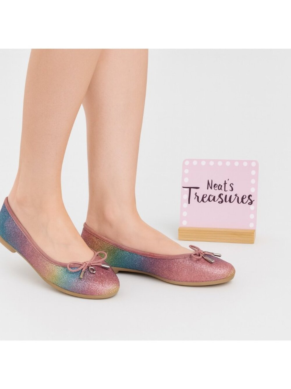 Sam Edelman  FELICITY BALLERINA RAINBOW GLITTER Slip On Ballet Flats Shoes Sz 5